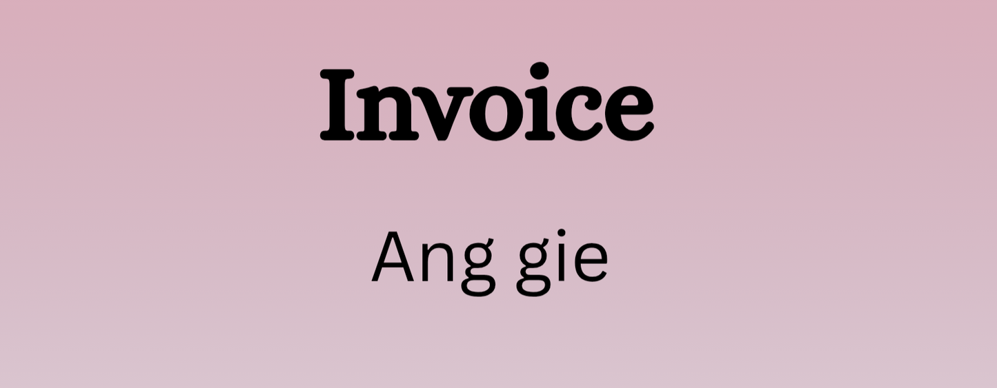 Invoice - Ang Gie
