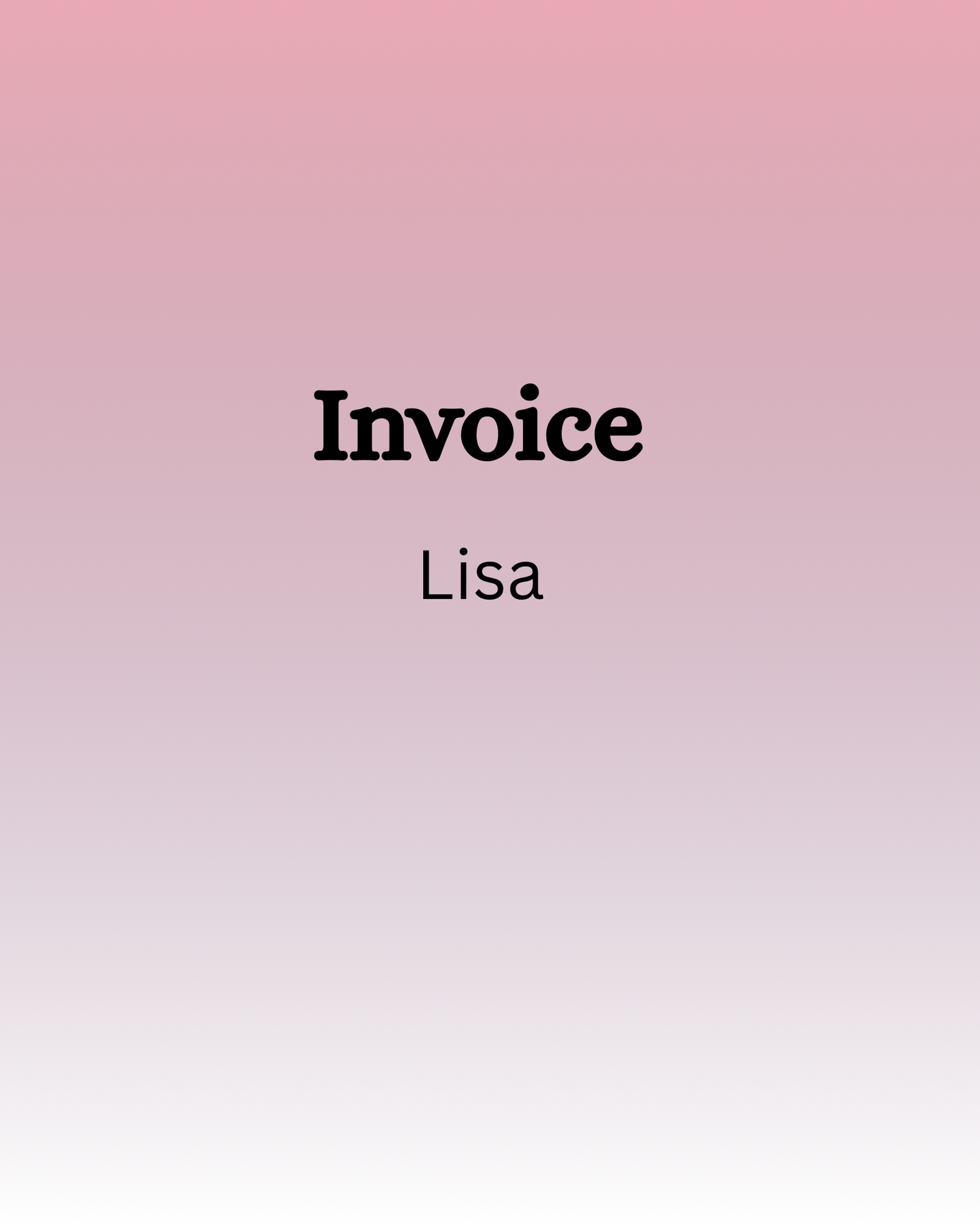 Invoice - Lisa