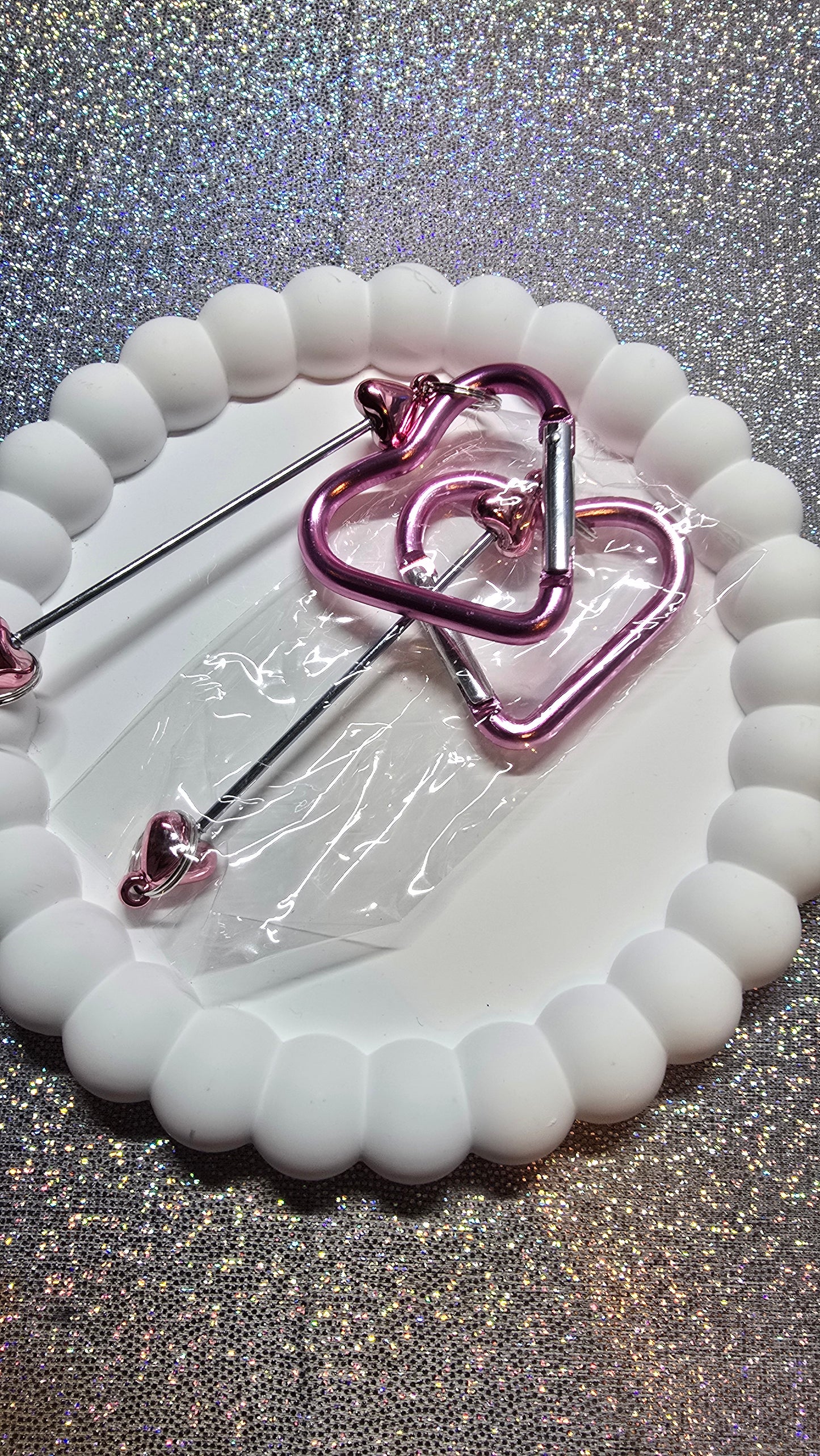 Beadable Keychain Heart