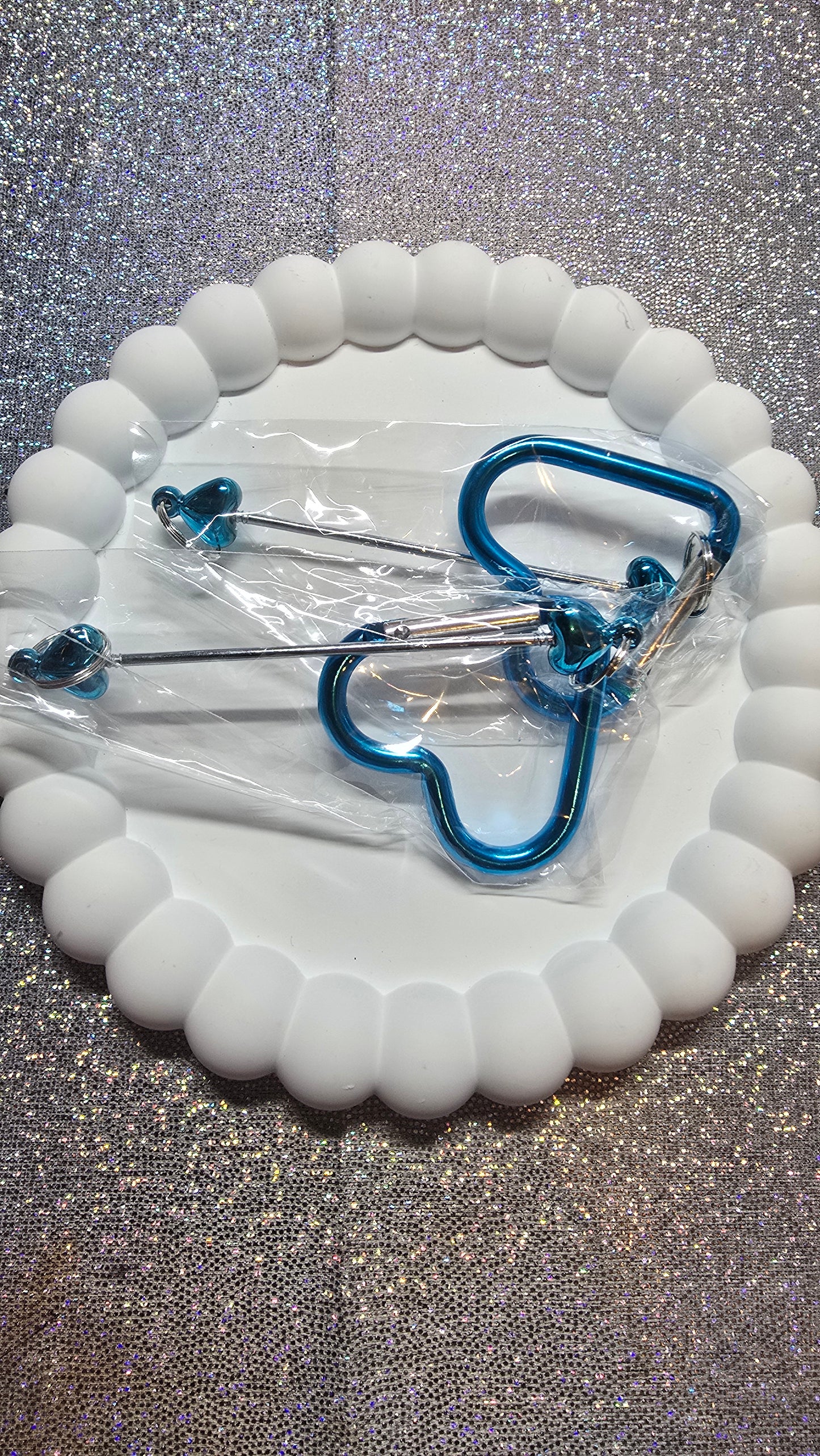 Beadable Keychain Heart