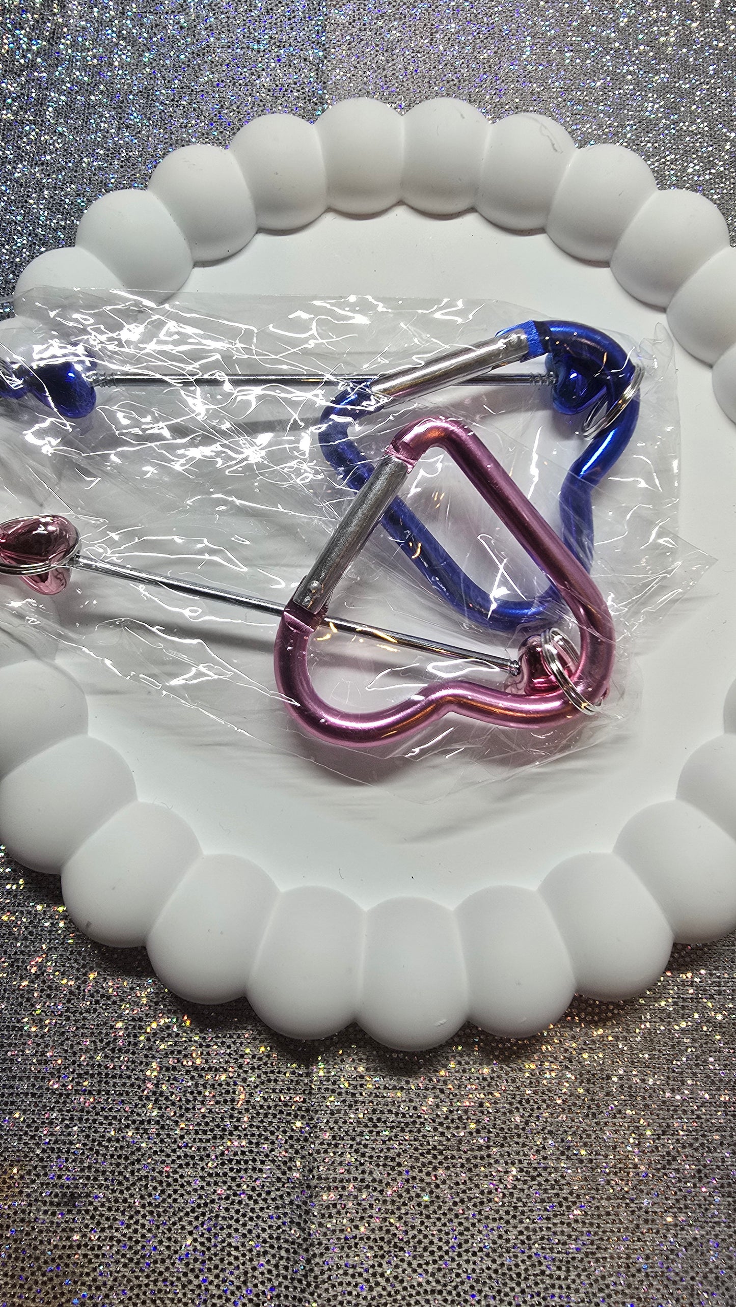 Beadable Keychain Heart