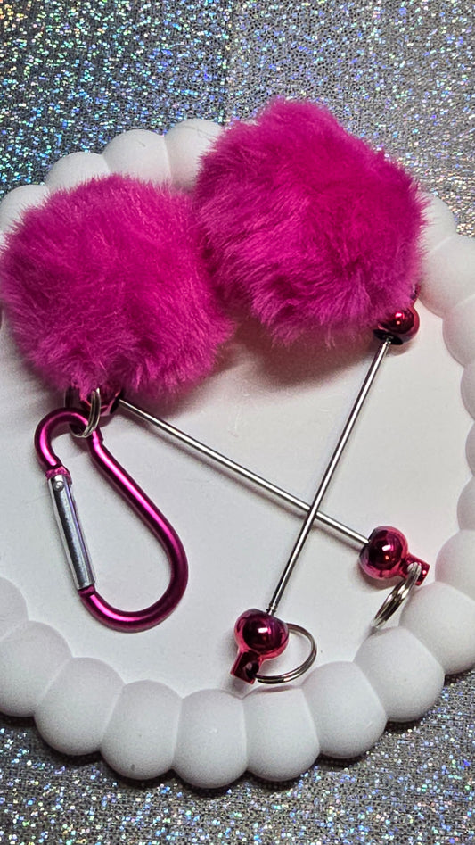 Beadable Pompom Keychain
