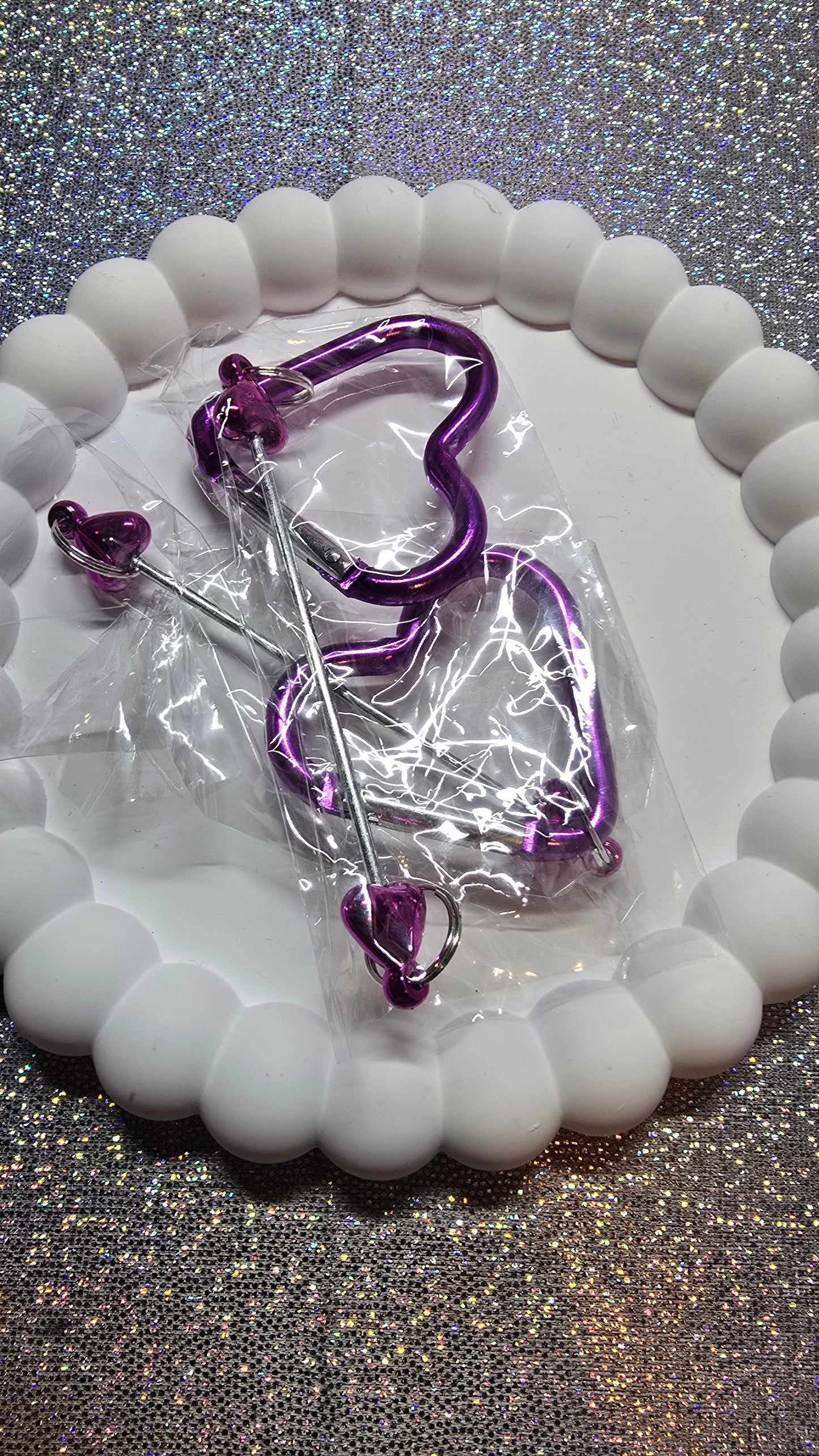 Beadable Keychain Heart