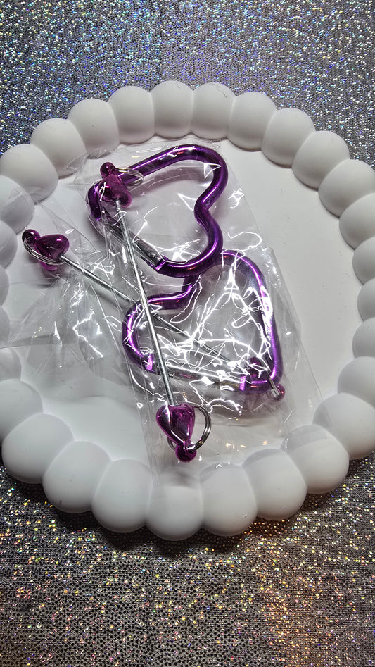 Beadable Keychain Heart