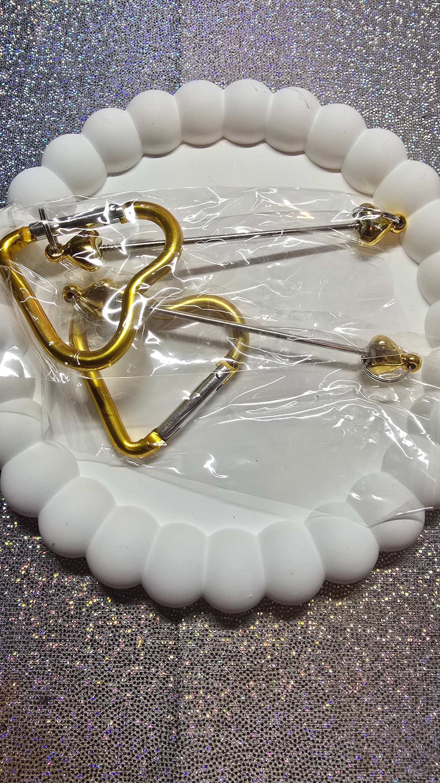 Beadable Keychain Heart
